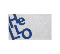(White -Hello, 80X120cm 31.5X47.3in) Front door silk ring entrance mat, hallway floor mat, dustproof mat, dirt resistant mat, cat litter mat