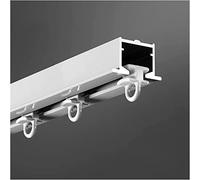 White Hidden Aluminum Curtain Track Ceiling-Mounted Sliding Rail for Room Dividers 4m/13.1ft Complete KitMetal Recessed Partition Bar for Commercial Use
