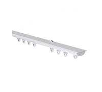 White Hidden Ceiling Fix Aluminium Curtain Hanging Track 370Cm
