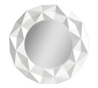 Orsina 3D Effect High Gloss Wall Mirror in White Orsina White