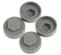 White Hinge 100x Merlin Grey Hex TEK Roofing Cover Caps for 19mm Washer/Coverage & 8mm Recess