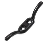 White Hinge 10x 90mm Washing Line Cleat Hooks - Heavy Duty Trailer Rope Tiebacks