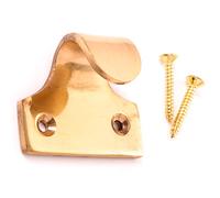 White Hinge 10x Solid Brass Sash Window Lifts + Screws - Finger Push/Pull Slide Handles