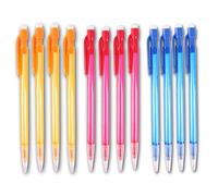 White Hinge 12x Mechanical Pencils with 0.7mm HB Retractable Lead & Rubber