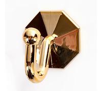 White Hinge 12x Self Adhesive Gold Curtain Tie Back Hooks - Stick On Rope/Cord Holder