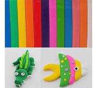White Hinge 12x Soft Modelling Clay/Plasticine Strips in Assorted Colours