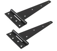 White Hinge 2X Black 18"/450mm Tee Hinges - Shed/Gate/Barn Door T Hinges