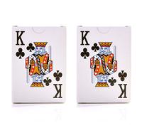 White Hinge 2x Easy View Plastic Coated Playing Cards