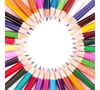 White Hinge 36x Large Adult Colouring Pencil Pack - Art Therapy/Anti Stress Drawing Colour Set