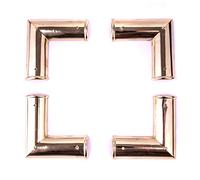 White Hinge 4x Polished Brass 75mm Picture Frame Corner Brackets