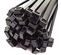 White Hinge Limited 100x Strong Black Cable Ties (530mm x 9mm)