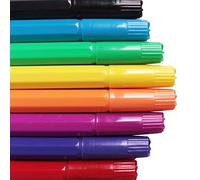 16x Chunky Jumbo Fibre Pens - Thick, Easy Grip Colourful Kids Felt Tip Markers