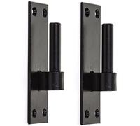 White Hinge Limited 2X Heavy Duty Gate Hooks for Band Hinge Pins - 16mm Black Lift Off Bracket