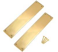 2X Polished Brass Victorian Style Finger Push Plates