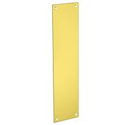 White Hinge Limited 300mm Large Solid Brass Finger Plate - Prevents Fingers from Smudging The Door