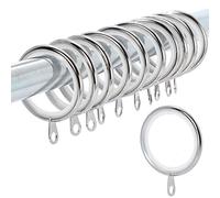 White Hinge Limited 30x Chrome Silent Glide Curtain Rings - Fits 25mm Poles