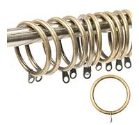 White Hinge Limited 30x Large Curtain Rings Antique Brass - 42mm Inner Diameter