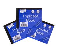 White Hinge Limited 3X Half Size Triplicate Books - Numbered 1-50 Pages Carbon - Order/Invoice/Receipt