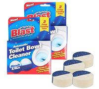White Hinge Limited 4x Toilet Bowl Cleaning Tablets, Bleach & Blue Cistern Freshener Germ Killer Blocks