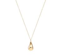 White Hinge Limited D&X Vibes 18K Gold Plated Teardrop Pendant Necklace, Stainless Steel Chain