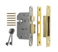 White Hinge Limited ERA 5 Lever Viscount Sashbolt Mortice Lock - 2.5" Reversible Backset with Brass Finish