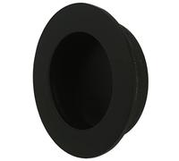 White Hinge Limited Matt Black Round Recessed Pull Handle, Flush Mount Ideal for Sliding Cabinet, Wardrobe, Cupboard Doors