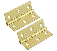 White Hinge Limited Pair of 3" Quality Polished Brass 75mm Door Butt Hinges for Internal Interior Frames
