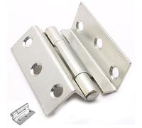 White Hinge Limited Pair of Zinc Storm Proof Hinges - for Window Shutters - Heavy Duty Cranked 2.5"/63mm