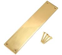 White Hinge Limited Polished Brass Victorian Style Finger Push Plate