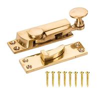 Solid Brass Sash Window Lever Arm Fastener - Slide Locking Wood Frame Latch
