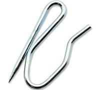 White Hinge Pack Of 50 Stainless Steel Drapery Hooks | For Hanging Heavy Curtains