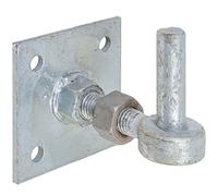 White Hinge Single 19mm Adjustable Hook On Plate Gate Hinge