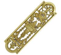White Hinge Solid Brass Finger Push Plate Quality Ornate Antique Design Style Door Handle