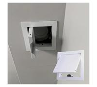 White Hinged Access Panel for Drywall - Aluminum Frame & Galvanized Iron Inspection Door for Easy Ceiling Access(30x30cm)