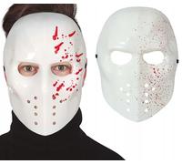 White Hockey Mask with PVC Blood