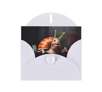 White Holiday greeting check blank card and pearl beautiful blank note block VVXBHGR A snail working out Pattern