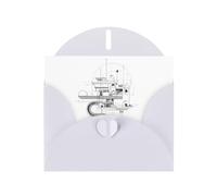White Holiday greeting check blank card and pearl beautiful blank note block VVXBHGR Abstract Architecture Pattern
