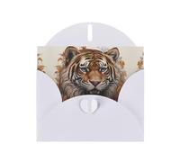 White Holiday greeting check blank card and pearl beautiful blank note block VVXBHGR Artistic tiger head Pattern