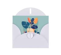 White Holiday greeting check blank card and pearl beautiful blank note block VVXBHGR Blue Orange Turtleback Bamboo Pattern