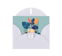 White Holiday greeting check blank card and pearl beautiful blank note block VVXBHGR Blue Orange Turtleback Bamboo Pattern