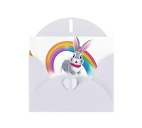 White Holiday greeting check blank card and pearl beautiful blank note block VVXBHGR Crossing the rainbow Pattern