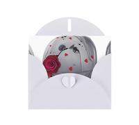 White Holiday greeting check blank card and pearl beautiful blank note block VVXBHGR Earth Rose Pattern
