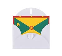 White Holiday greeting check blank card and pearl beautiful blank note block VVXBHGR Flag of Grenada Pattern