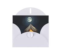 White Holiday greeting check blank card and pearl beautiful blank note block VVXBHGR Moonlight Travel Pattern