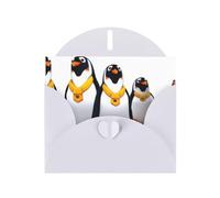 White Holiday greeting check blank card and pearl beautiful blank note block VVXBHGR penguin Pattern