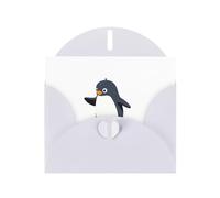 White Holiday greeting check blank card and pearl beautiful blank note block VVXBHGR Skateboard penguin Pattern