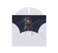 White Holiday greeting check blank card and pearl beautiful blank note block VVXBHGR Starry Dream Catcher Pattern