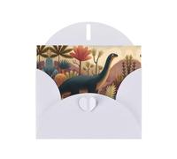 White Holiday greeting check blank card and pearl beautiful blank note block VVXBHGR The dinosaur looking out Pattern