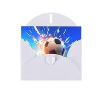 White Holiday greeting check blank card and pearl beautiful blank note block VVXBHGR The Flying Soccer Ball Pattern