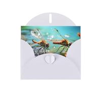 White Holiday greeting check blank card and pearl beautiful blank note block VVXBHGR The Quiet Dragonfly Pattern